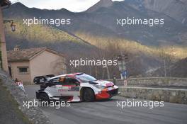 33, Elfyn Evans, Scott Martin, Toyota Gazoo Racing WRT, Toyota GR Yaris Rally1 HYBRID.  19-22.01.2023. FIA World Rally Championship, Rd 1, Rally Monte Carlo, Monaco, Monte-Carlo.