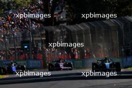 (L to R): Logan Sargeant (USA) Williams Racing FW46; Esteban Ocon (FRA) Alpine F1 Team A524; and Lewis Hamilton (GBR) Mercedes AMG F1 W15. 22.03.2024. Formula 1 World Championship, Rd 3, Australian Grand Prix, Albert Park, Melbourne, Australia, Practice Day.