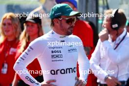 Fernando Alonso (ESP) Aston Martin F1 Team on the grid. 24.03.2024. Formula 1 World Championship, Rd 3, Australian Grand Prix, Albert Park, Melbourne, Australia, Race Day.