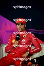 Carlos Sainz Jr (ESP) Ferrari in the post race FIA Press Conference. 24.03.2024. Formula 1 World Championship, Rd 3, Australian Grand Prix, Albert Park, Melbourne, Australia, Race Day.