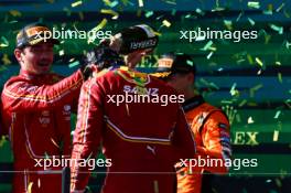 Charles Leclerc (FRA), Scuderia Ferrari Carlos Sainz Jr (ESP), Scuderia Ferrari  24.03.2024. Formula 1 World Championship, Rd 3, Australian Grand Prix, Albert Park, Melbourne, Australia, Race Day.