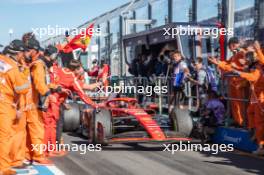 Race winner Carlos Sainz Jr (ESP) Ferrari SF-24 enters parc ferme. 24.03.2024. Formula 1 World Championship, Rd 3, Australian Grand Prix, Albert Park, Melbourne, Australia, Race Day.