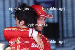 Carlos Sainz Jr (ESP) Ferrari and Charles Leclerc (MON) Ferrari. 24.03.2024. Formula 1 World Championship, Rd 3, Australian Grand Prix, Albert Park, Melbourne, Australia, Race Day.
