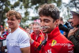 Charles Leclerc (MON) Ferrari with fans. 23.03.2024. Formula 1 World Championship, Rd 3, Australian Grand Prix, Albert Park, Melbourne, Australia, Qualifying Day.