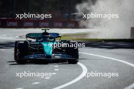 Fernando Alonso (ESP) Aston Martin F1 Team AMR24 runs wide. 23.03.2024. Formula 1 World Championship, Rd 3, Australian Grand Prix, Albert Park, Melbourne, Australia, Qualifying Day.