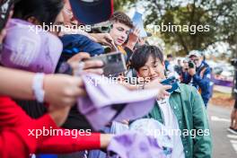 Yuki Tsunoda (JPN) RB with fans. 23.03.2024. Formula 1 World Championship, Rd 3, Australian Grand Prix, Albert Park, Melbourne, Australia, Qualifying Day.