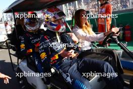 Max Verstappen (NLD) Red Bull Racing  with Sergio Perez (MEX) Red Bull Racing. 23.03.2024. Formula 1 World Championship, Rd 3, Australian Grand Prix, Albert Park, Melbourne, Australia, Qualifying Day.