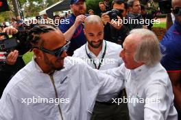 (L to R): Lewis Hamilton (GBR) Mercedes AMG F1 with Jackie Stewart (GBR). 23.03.2024. Formula 1 World Championship, Rd 3, Australian Grand Prix, Albert Park, Melbourne, Australia, Qualifying Day.