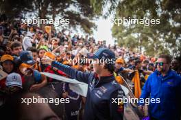 Sergio Perez (MEX) Red Bull Racing with fans. 24.03.2024. Formula 1 World Championship, Rd 3, Australian Grand Prix, Albert Park, Melbourne, Australia, Race Day.