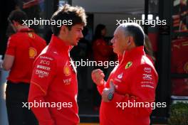 (L to R): Charles Leclerc (MON) Ferrari with Frederic Vasseur (FRA) Ferrari Team Principal. 21.03.2024. Formula 1 World Championship, Rd 3, Australian Grand Prix, Albert Park, Melbourne, Australia, Preparation Day.