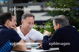 (L to R): Christian Horner (GBR) Red Bull Racing Team Principal with Pierre Wache (FRA) Red Bull Racing Technical Director and Raymond Vermeulen (NLD) Driver Manager. 21.03.2024. Formula 1 World Championship, Rd 3, Australian Grand Prix, Albert Park, Melbourne, Australia, Preparation Day.