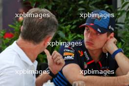 Max Verstappen (NLD) Red Bull Racing with Christian Horner (GBR) Red Bull Racing Team Principal. 21.03.2024. Formula 1 World Championship, Rd 3, Australian Grand Prix, Albert Park, Melbourne, Australia, Preparation Day.