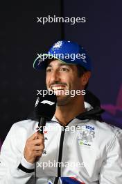 Daniel Ricciardo (AUS) RB in the FIA Press Conference. 21.03.2024. Formula 1 World Championship, Rd 3, Australian Grand Prix, Albert Park, Melbourne, Australia, Preparation Day.