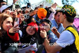 Oscar Piastri (AUS) McLaren with fans. 21.03.2024. Formula 1 World Championship, Rd 3, Australian Grand Prix, Albert Park, Melbourne, Australia, Preparation Day.