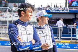 (L to R): Alexander Albon (THA) Williams Racing with team mate Logan Sargeant (USA) Williams Racing. 28.06.2024. Formula 1 World Championship, Rd 11, Austrian Grand Prix, Spielberg, Austria, Sprint Qualifying Day.
