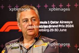 Mario Isola (ITA) Pirelli Racing Manager in the FIA Press Conference. 28.06.2024. Formula 1 World Championship, Rd 11, Austrian Grand Prix, Spielberg, Austria, Sprint Qualifying Day.