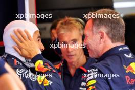 (L to R): Sergio Perez (MEX) Red Bull Racing with Christian Horner (GBR) Red Bull Racing Team Principal. 28.06.2024. Formula 1 World Championship, Rd 11, Austrian Grand Prix, Spielberg, Austria, Sprint Qualifying Day.