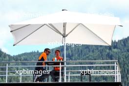 Andrea Stella (ITA) McLaren Team Principal (Left). 28.06.2024. Formula 1 World Championship, Rd 11, Austrian Grand Prix, Spielberg, Austria, Sprint Qualifying Day.