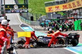 Max Verstappen (NLD) Red Bull Racing RB20 stopped in the first practice session. 28.06.2024. Formula 1 World Championship, Rd 11, Austrian Grand Prix, Spielberg, Austria, Sprint Qualifying Day.