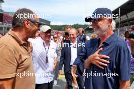 (L to R): Gerhard Berger (AUT) and Flavio Briatore (ITA) Alpine F1 Team Executive Advisor. 30.06.2024. Formula 1 World Championship, Rd 11, Austrian Grand Prix, Spielberg, Austria, Race Day.