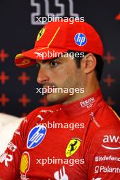 Carlos Sainz Jr (ESP) Ferrari in the post race FIA Press Conference. 30.06.2024. Formula 1 World Championship, Rd 11, Austrian Grand Prix, Spielberg, Austria, Race Day.