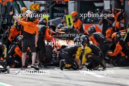 Lando Norris (GBR) McLaren MCL38 retired from the race after contact with Max Verstappen (NLD) Red Bull Racing RB20. 30.06.2024. Formula 1 World Championship, Rd 11, Austrian Grand Prix, Spielberg, Austria, Race Day.