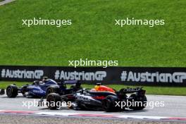 Max Verstappen (NLD) Red Bull Racing RB20 with a puncture. 30.06.2024. Formula 1 World Championship, Rd 11, Austrian Grand Prix, Spielberg, Austria, Race Day.