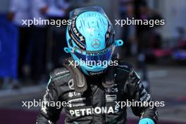 George Russell (GBR) Mercedes AMG F1 in qualifying parc ferme. 29.06.2024. Formula 1 World Championship, Rd 11, Austrian Grand Prix, Spielberg, Austria, Sprint and Qualifying Day.