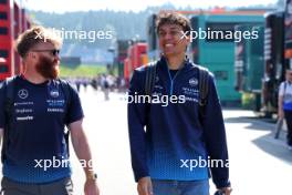 (L to R): Patrick Harding (GBR) Williams Racing Personal Trainer with Alexander Albon (THA) Williams Racing. 29.06.2024. Formula 1 World Championship, Rd 11, Austrian Grand Prix, Spielberg, Austria, Sprint and Qualifying Day.