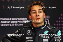 George Russell (GBR) Mercedes AMG F1, in the post qualifying FIA Press Conference. 29.06.2024. Formula 1 World Championship, Rd 11, Austrian Grand Prix, Spielberg, Austria, Sprint and Qualifying Day.