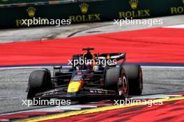 Sprint winner Max Verstappen (NLD) Red Bull Racing RB20 celebrates at the end of the race. 29.06.2024. Formula 1 World Championship, Rd 11, Austrian Grand Prix, Spielberg, Austria, Sprint and Qualifying Day.