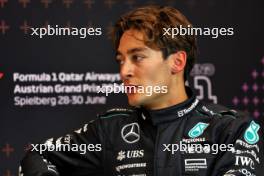 George Russell (GBR) Mercedes AMG F1, in the post qualifying FIA Press Conference. 29.06.2024. Formula 1 World Championship, Rd 11, Austrian Grand Prix, Spielberg, Austria, Sprint and Qualifying Day.