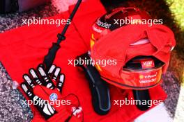 The helmet of Carlos Sainz Jr (ESP) Ferrari on the grid. 29.06.2024. Formula 1 World Championship, Rd 11, Austrian Grand Prix, Spielberg, Austria, Sprint and Qualifying Day.
