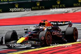 Sprint winner Max Verstappen (NLD) Red Bull Racing RB20 celebrates at the end of the race. 29.06.2024. Formula 1 World Championship, Rd 11, Austrian Grand Prix, Spielberg, Austria, Sprint and Qualifying Day.