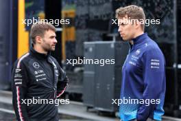 (L to R): Aleix Casanovas, Mercedes AMG F1 Trainer with Elias Huhtinen (FIN) Williams Racing Personal Trainer. 27.06.2024. Formula 1 World Championship, Rd 11, Austrian Grand Prix, Spielberg, Austria, Preparation Day.