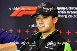 Zhou Guanyu (CHN) Sauber in the FIA Press Conference. 27.06.2024. Formula 1 World Championship, Rd 11, Austrian Grand Prix, Spielberg, Austria, Preparation Day.