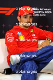 Charles Leclerc (MON) Ferrari in the FIA Press Conference. 27.06.2024. Formula 1 World Championship, Rd 11, Austrian Grand Prix, Spielberg, Austria, Preparation Day.
