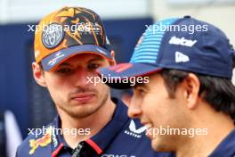Max Verstappen (NLD) Red Bull Racing and Sergio Perez (MEX) Red Bull Racing. 27.06.2024. Formula 1 World Championship, Rd 11, Austrian Grand Prix, Spielberg, Austria, Preparation Day.