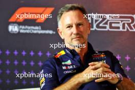 Christian Horner (GBR) Red Bull Racing Team Principal in the FIA Press Conference. 13.09.2024. Formula 1 World Championship, Rd 17, Azerbaijan Grand Prix, Baku Street Circuit, Azerbaijan, Practice Day.