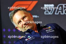 Christian Horner (GBR) Red Bull Racing Team Principal in the FIA Press Conference. 13.09.2024. Formula 1 World Championship, Rd 17, Azerbaijan Grand Prix, Baku Street Circuit, Azerbaijan, Practice Day.