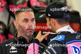 (L to R): Julian Rouse (GBR) Alpine F1 Team Sporting Director with Esteban Ocon (FRA) Alpine F1 Team. 13.09.2024. Formula 1 World Championship, Rd 17, Azerbaijan Grand Prix, Baku Street Circuit, Azerbaijan, Practice Day.