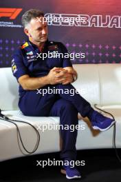 Christian Horner (GBR) Red Bull Racing Team Principal in the FIA Press Conference. 13.09.2024. Formula 1 World Championship, Rd 17, Azerbaijan Grand Prix, Baku Street Circuit, Azerbaijan, Practice Day.