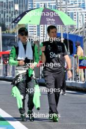 Zhou Guanyu (CHN) Sauber on the grid. 15.09.2024. Formula 1 World Championship, Rd 17, Azerbaijan Grand Prix, Baku Street Circuit, Azerbaijan, Race Day.