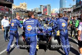 Alexander Albon (THA) Williams Racing FW46 on the grid. 15.09.2024. Formula 1 World Championship, Rd 17, Azerbaijan Grand Prix, Baku Street Circuit, Azerbaijan, Race Day.