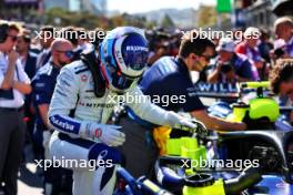 Franco Colapinto (ARG) Williams Racing FW46 on the grid. 15.09.2024. Formula 1 World Championship, Rd 17, Azerbaijan Grand Prix, Baku Street Circuit, Azerbaijan, Race Day.