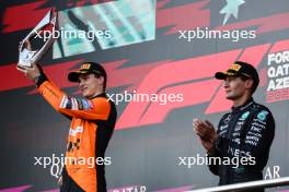 Oscar Piastri (AUS), McLaren George Russell (GBR), Mercedes AMG F1  15.09.2024. Formula 1 World Championship, Rd 17, Azerbaijan Grand Prix, Baku Street Circuit, Azerbaijan, Race Day.