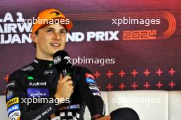 Oscar Piastri (AUS) McLaren in the post race FIA Press Conference. 15.09.2024. Formula 1 World Championship, Rd 17, Azerbaijan Grand Prix, Baku Street Circuit, Azerbaijan, Race Day.