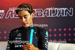 George Russell (GBR) Mercedes AMG F1 in the post race FIA Press Conference. 15.09.2024. Formula 1 World Championship, Rd 17, Azerbaijan Grand Prix, Baku Street Circuit, Azerbaijan, Race Day.