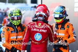 Charles Leclerc (FRA), Scuderia Ferrari Lando Norris (GBR), McLaren F1 Team Oscar Piastri (AUS), McLaren  15.09.2024. Formula 1 World Championship, Rd 17, Azerbaijan Grand Prix, Baku Street Circuit, Azerbaijan, Race Day.