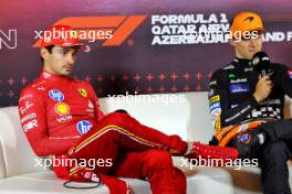 Charles Leclerc (MON) Ferrari in the post race FIA Press Conference. 15.09.2024. Formula 1 World Championship, Rd 17, Azerbaijan Grand Prix, Baku Street Circuit, Azerbaijan, Race Day.